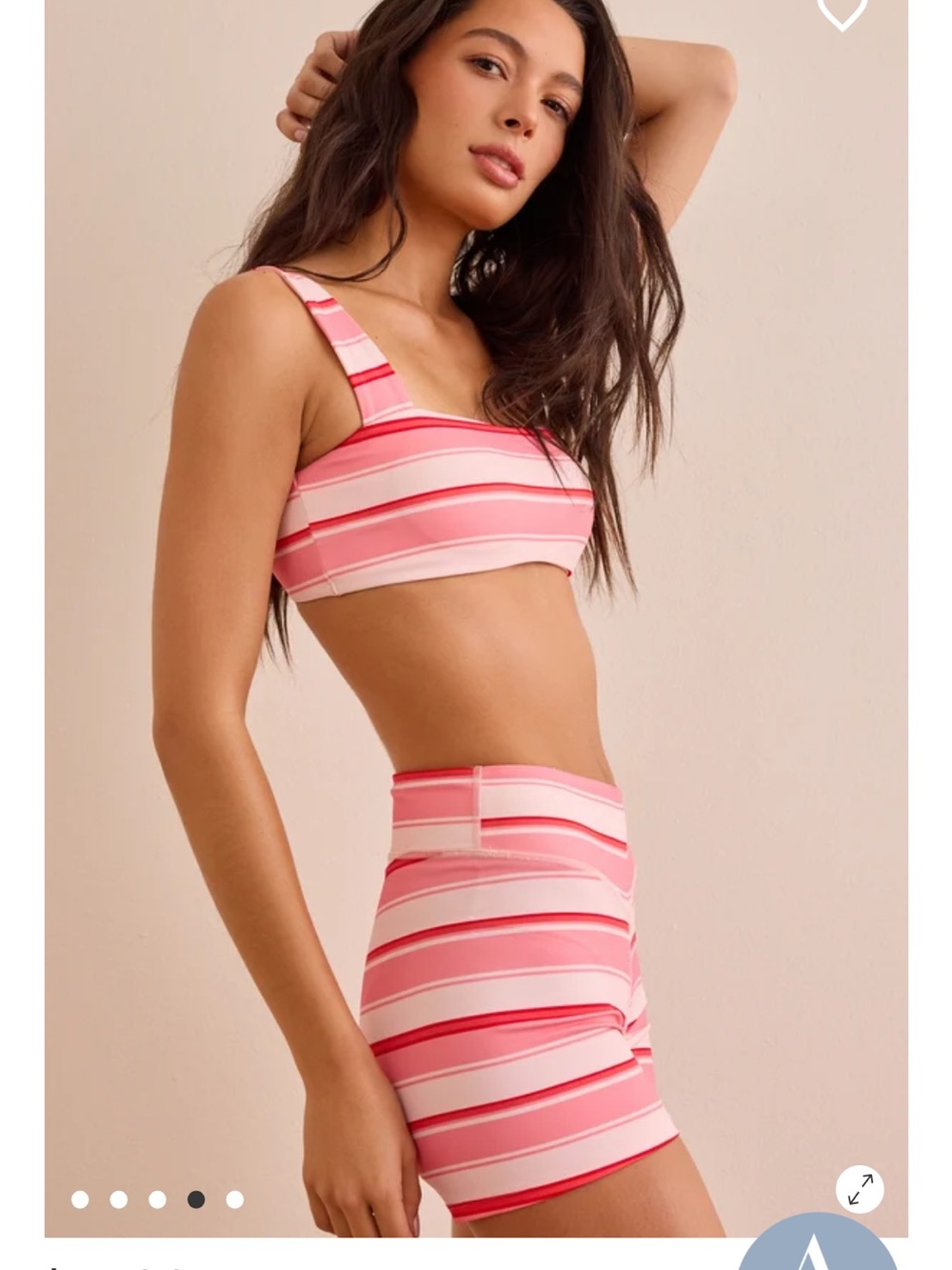Striped Pink Workout Set - Picture 3 of 5